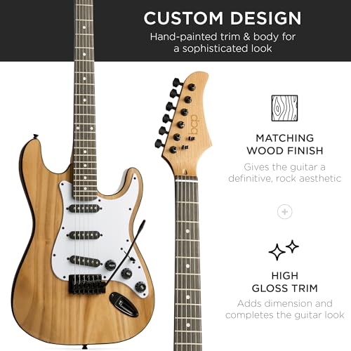39in Full Size Beginner Electric Guitar Starter Kit with Case and Amp E13920