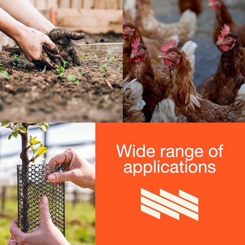Green Plastic Wire Mesh Fence 15.7IN x 10FT Roll for Poultry, Dogs, Rabbit & Gardening F3724