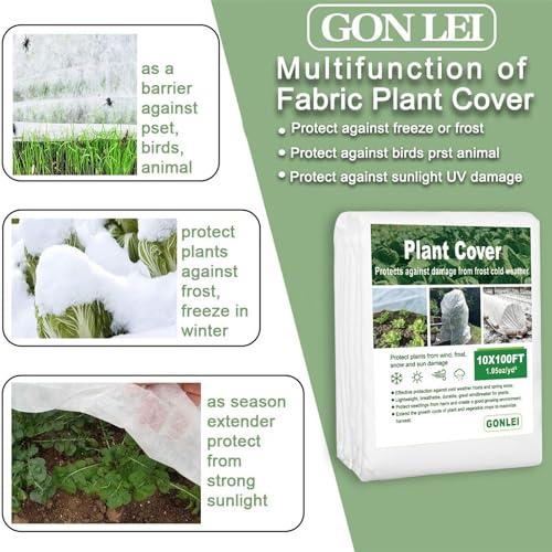 Plant Covers Freeze Protection 10x50ft Garden Floating Row Cover Vegetable Frost Blanket S997832