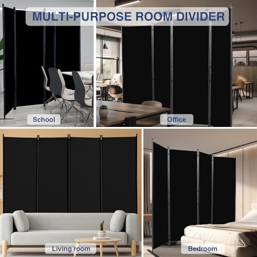 Room Divider, 6-Panel Folding Privacy Screen, Freestanding Partition G607