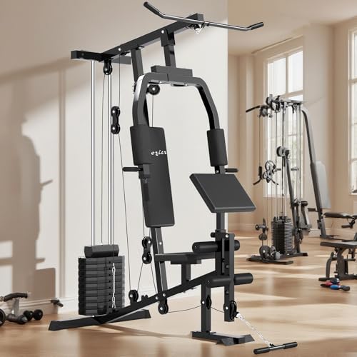 Home Gym System with 99Lbs Weight Stack for Full Body Exercise R401