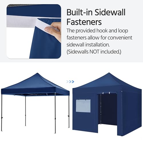Heavy Duty Pop Up Canopy Tent 10x20 with Wheeled Carry Bag, White Q36763