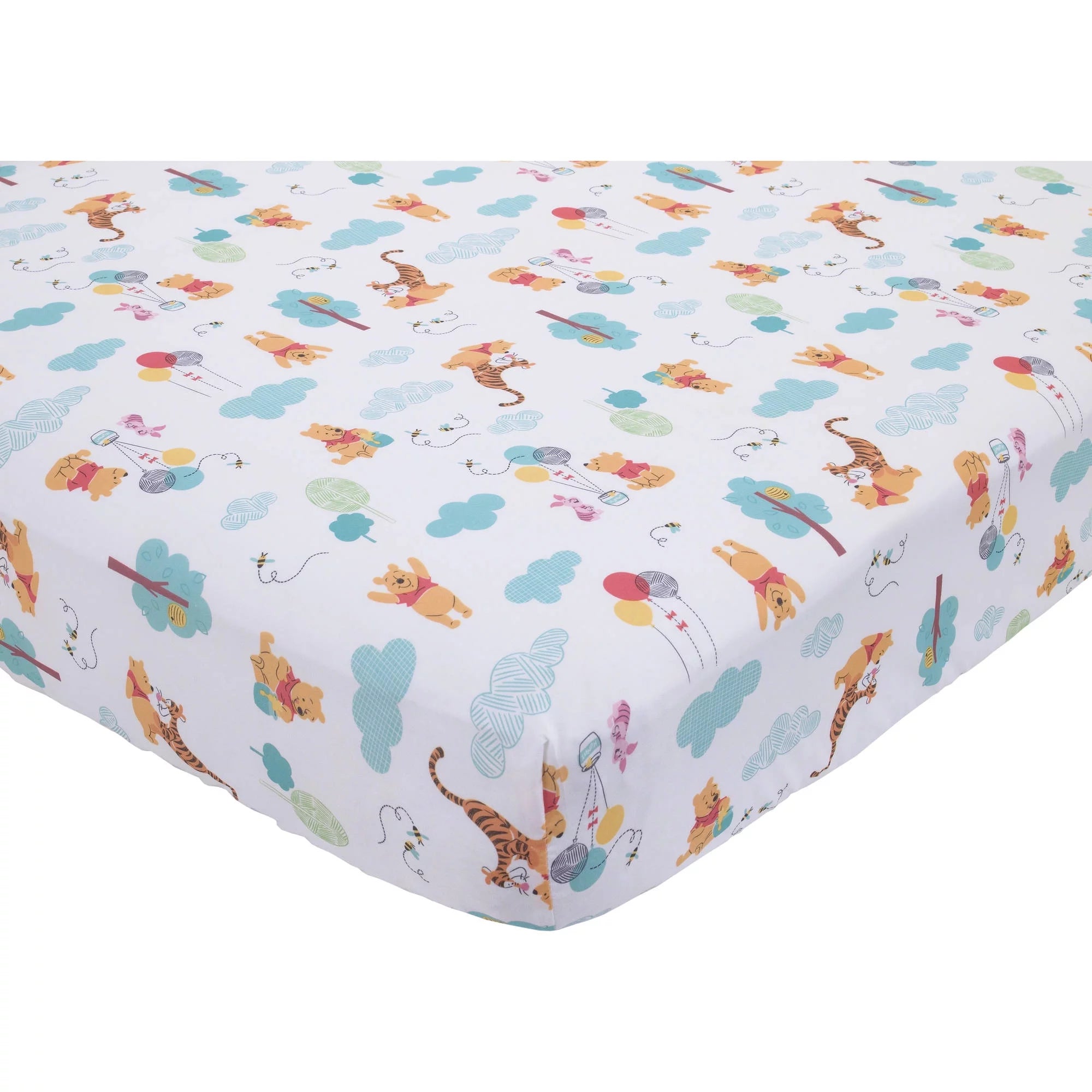 4-Piece Crib Bedding Set, Gray Red Blue N48905