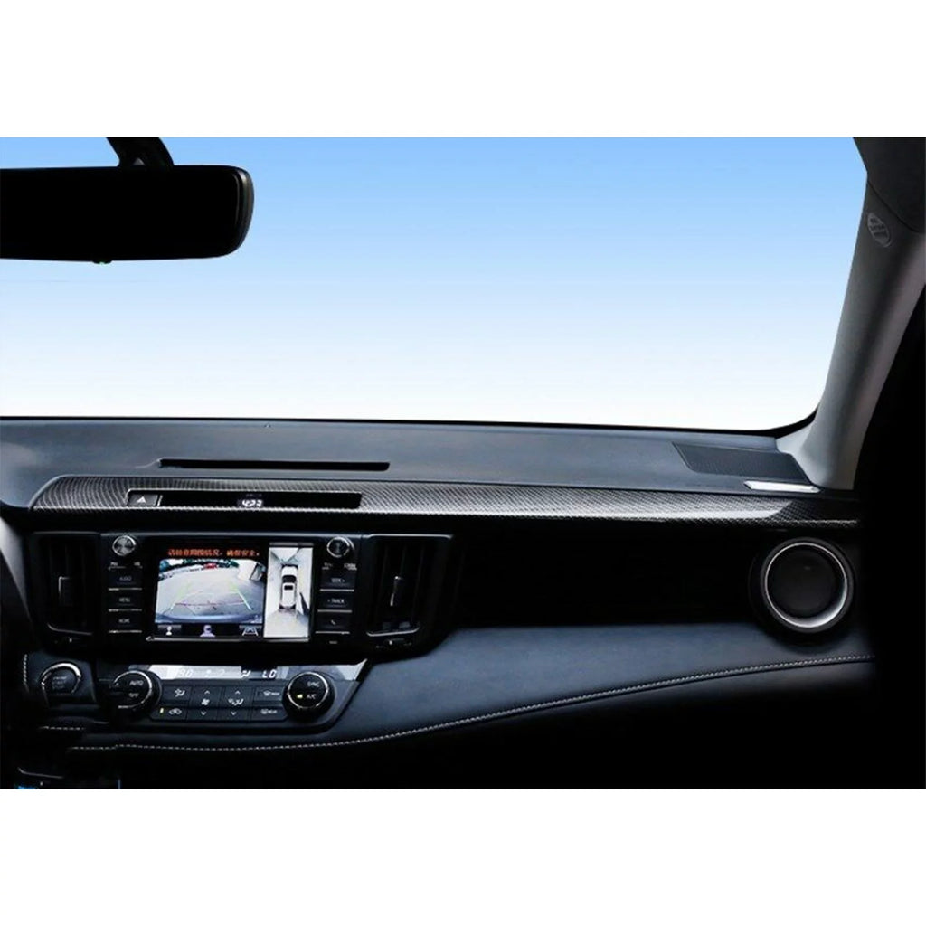 ABS Carbon Fiber Dashboard Console Panel Cover Trim for Toyota RAV4 2016-2018 B690