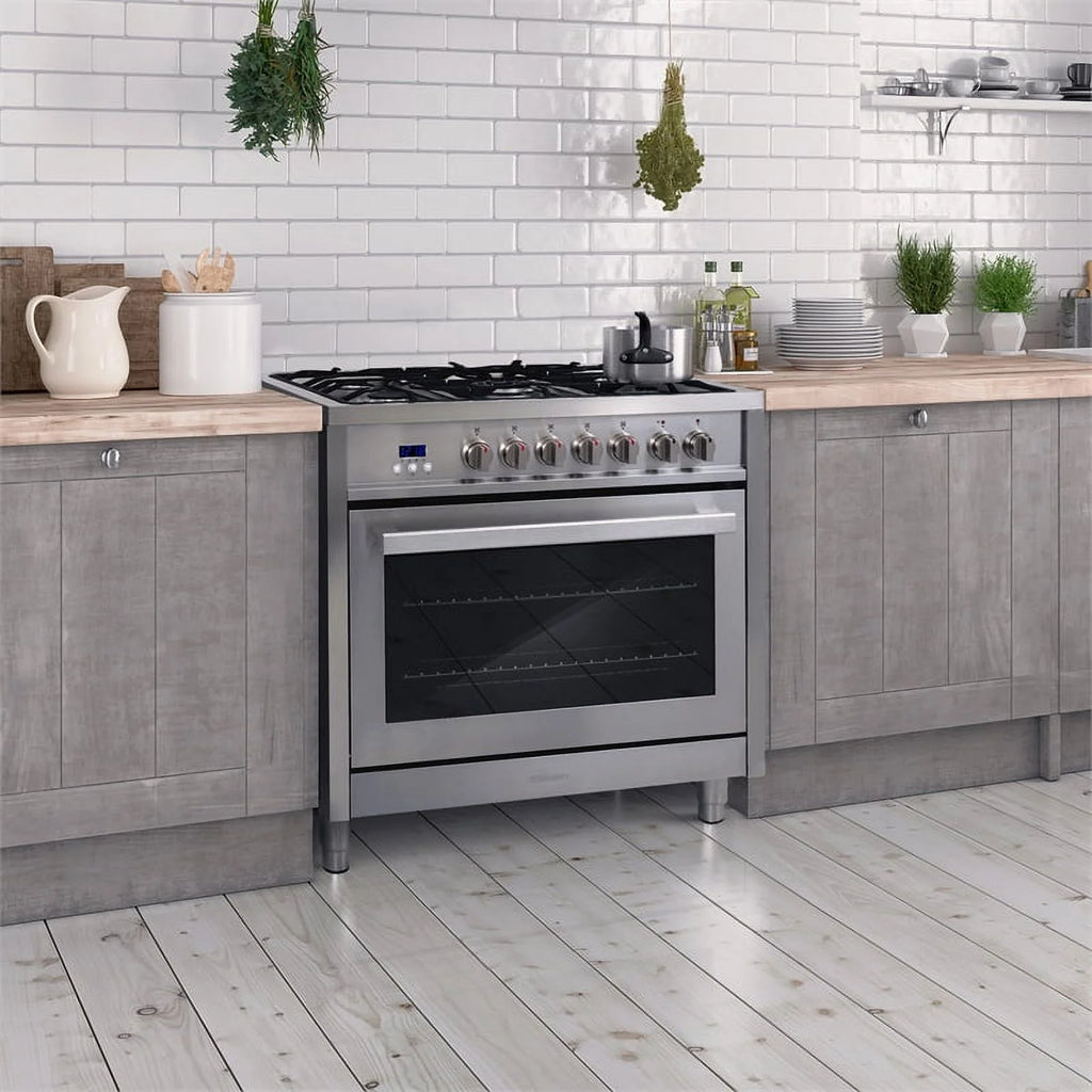 36 in. Stainless Steel Dual Fuel Range with Convection Oven X8693