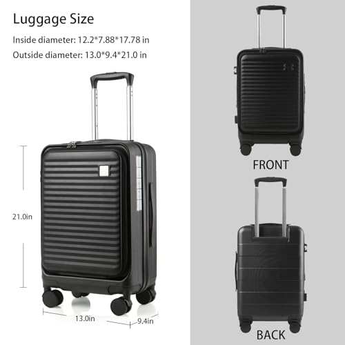 Expandable Hardside Carry-On Luggage with Spinner Wheels and TSA Lock Y87100