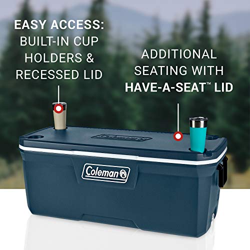 Insulated Portable Hard Cooler, Leak-Resistant, Keeps Ice up to 5 Days N135