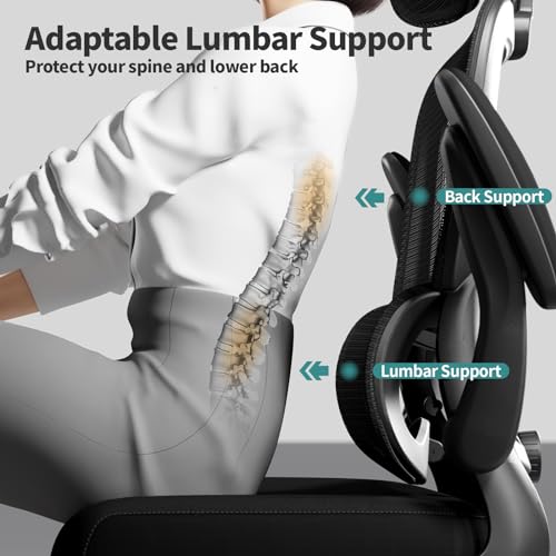 Ergonomic Mesh Office Chair with Wheels, High Back, 330 LBS Capacity A84765