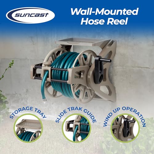 Wall Mount Water Hose Winder with Hand Crank for Garden and Outdoor Use Y137