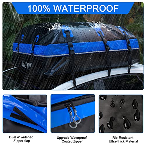 Soft-Shell Waterproof Rooftop Cargo Carrier, 21 Cubic Feet, with Straps and Storage Bag I12135