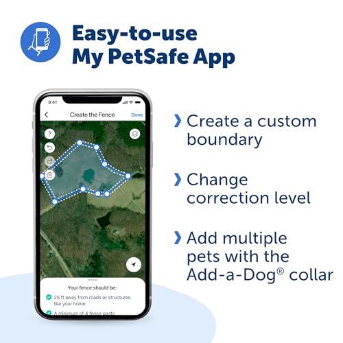 GPS Dog Fence for Yards 3/4 Acres or Larger with Wireless Collar P3787