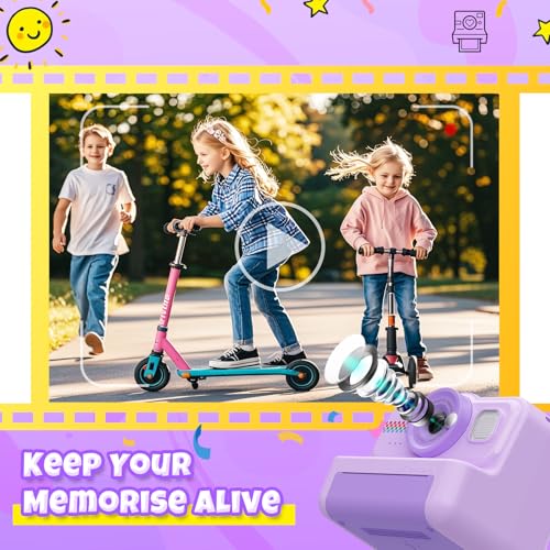 Kids Instant Print Camera 1080P HD with 3 Rolls Paper & 32GB Card U8422