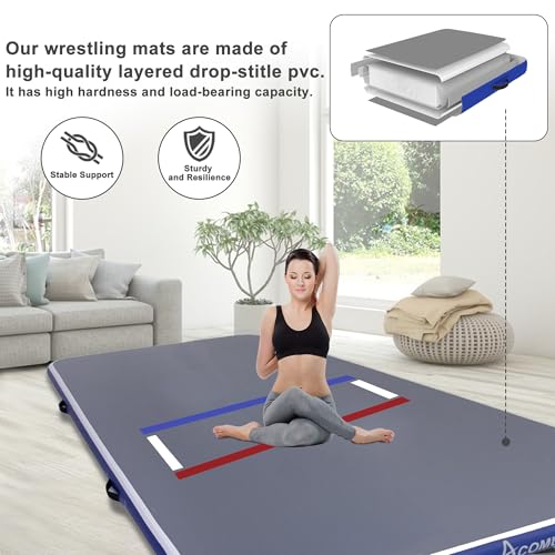 Inflatable Wrestling Mat 10FT/5FT, Portable Training Mat for Home H18741