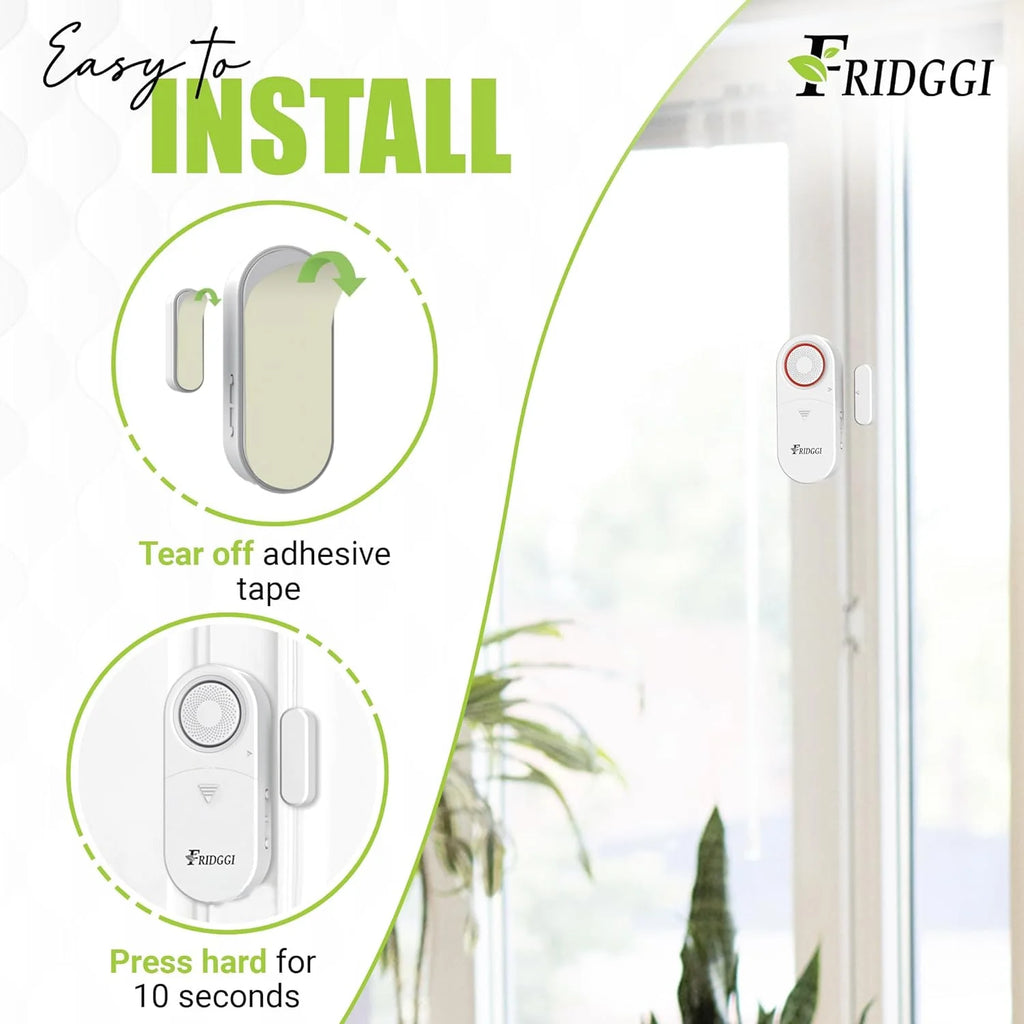3-in-1 Door Alarm with Time Delay, 80-120 dB, for Freezer and Home O499