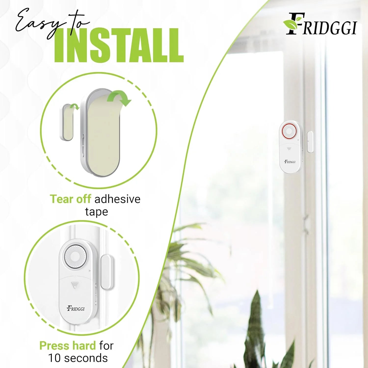 3-in-1 Door Alarm with Time Delay, 80-120 dB, for Freezer and Home O499