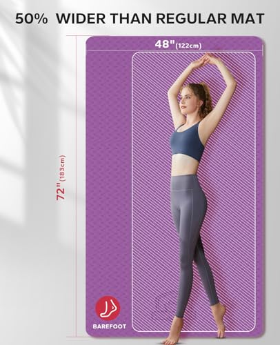 Extra Large Yoga Mat Non-Slip for Home Workouts B4152