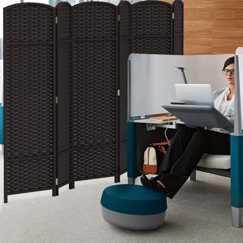 4 Panel Room Divider Screen 5.6 Ft Tall Folding Privacy Partition H959002