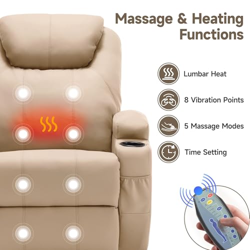 Rocking Recliner Chair with Massage and Heat for Adults H49678