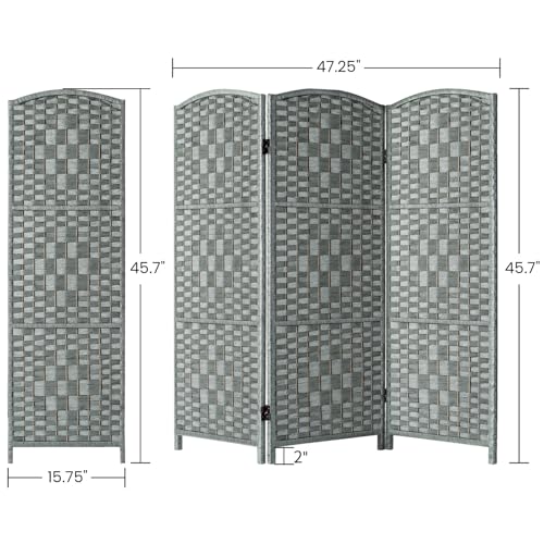 3 Panel Folding Room Divider, Dark Mocha Privacy Screen K453