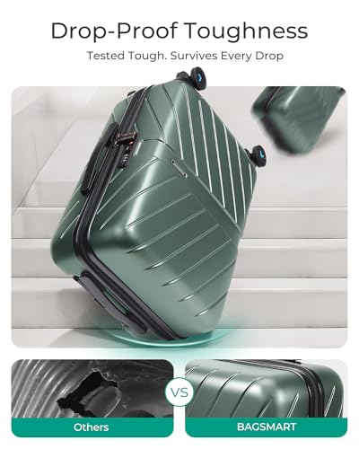 Carry On Luggage 22x14x9 with TSA Lock, Hardside Spinner Suitcase 20 Inch J7440