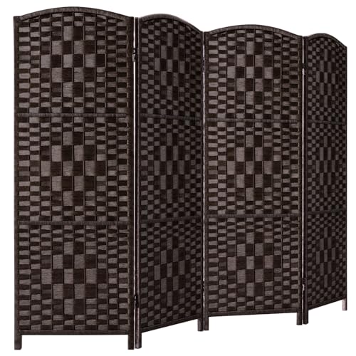 3 Panel Folding Room Divider, Dark Mocha Privacy Screen K453
