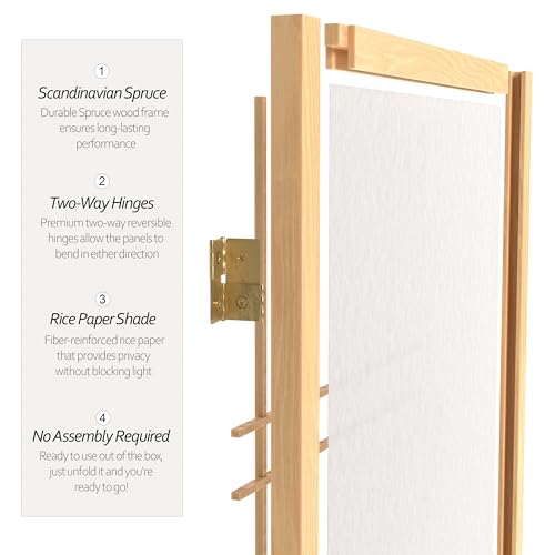 6 Panel Honey Room Divider D80902