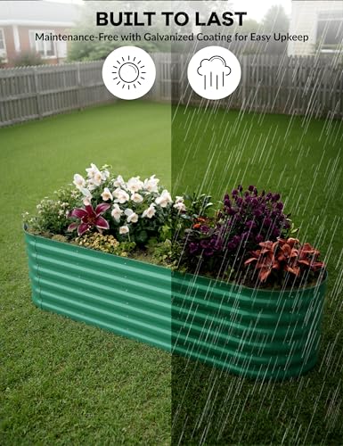 Galvanized Raised Garden Bed for Vegetables, Fruits and Flowers V33720