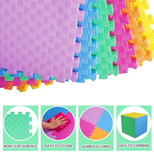 Puzzle Exercise Mat with EVA Foam Interlocking Tiles for MMA, Gymnastics and Home Gym H787