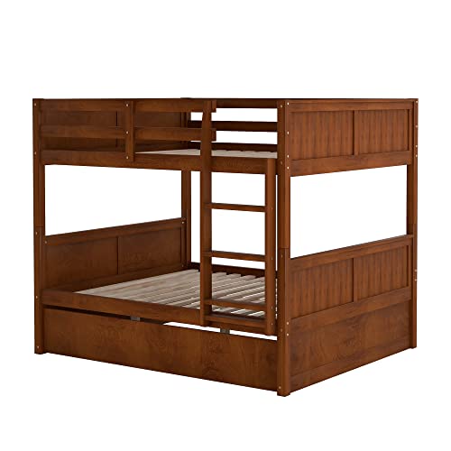 Twin Over Full Bunk Bed with Slide and Stairs for Kids I642