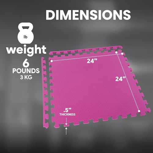 Puzzle Exercise Mat with EVA Foam Interlocking Tiles for MMA, Gymnastics and Home Gym H787