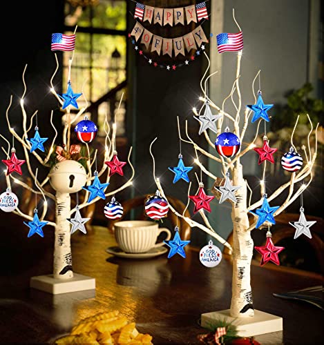 Lighted Birch Tree 4ft with 48 LED, Timer, Warm & Cool White F9132