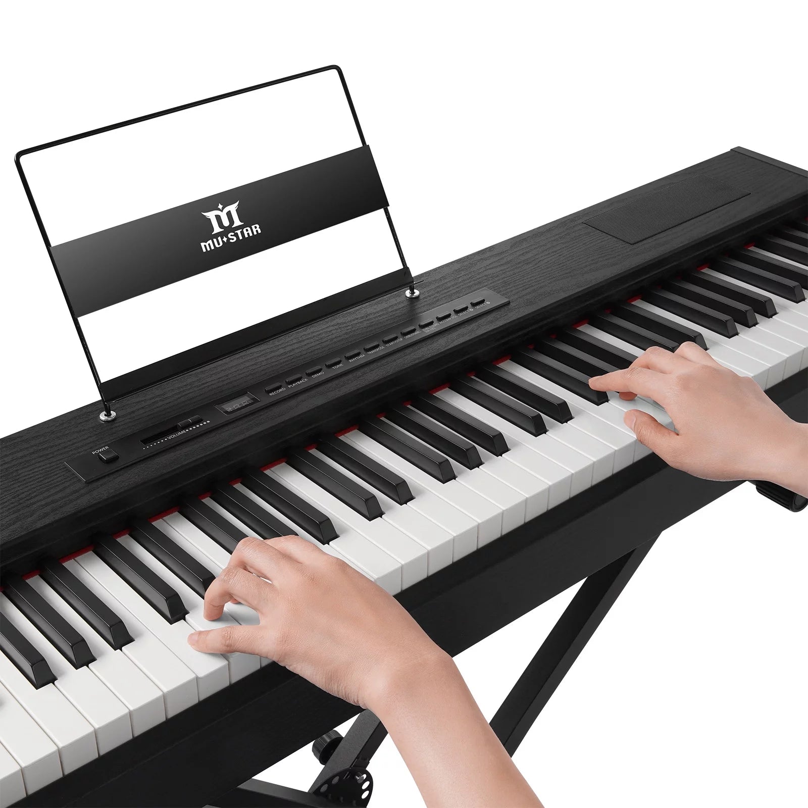 88-Key Digital Piano Weighted Keyboard with Stand, Bluetooth, Pedal, Bag N29665