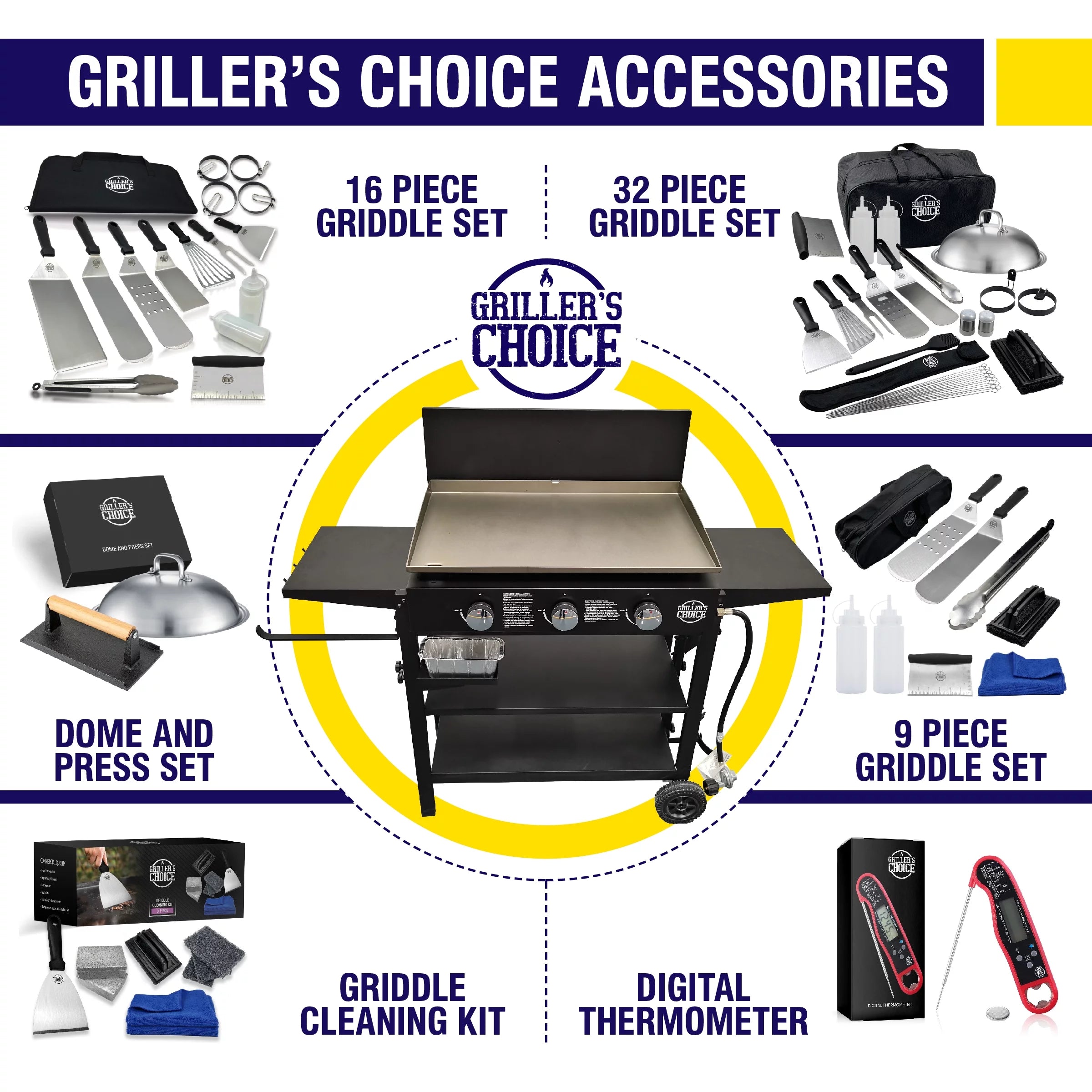 Outdoor Griddle Grill Propane Flat Top with Hood I6574