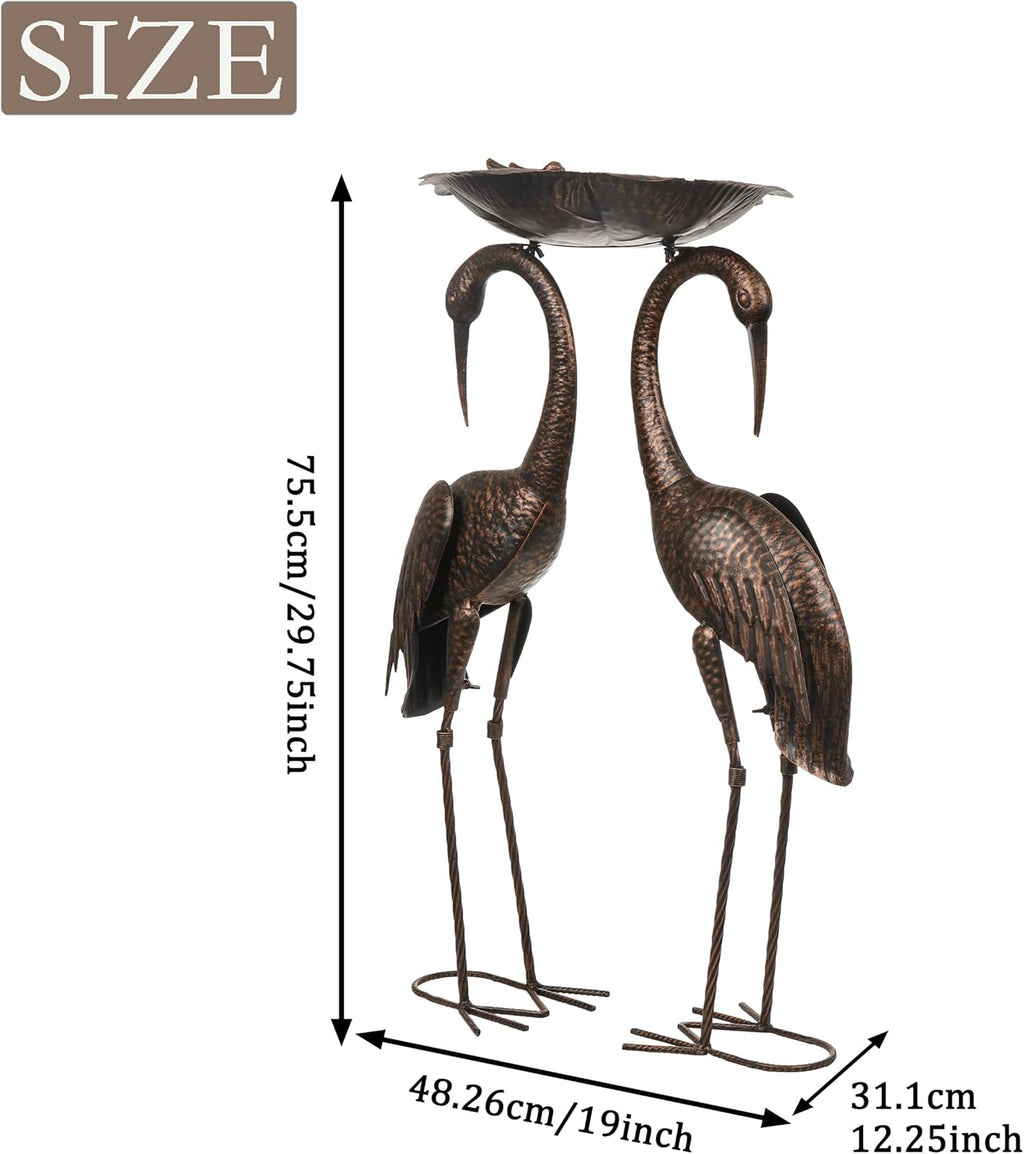 Large Crane Bird Metal Garden Art Heron Sculpture Lawn Ornament O3278