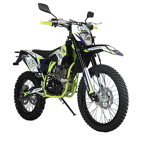 250cc Dirt Bike with 5-Speed Manual Transmission, Electric Start, 21"/18" Wheels X6079