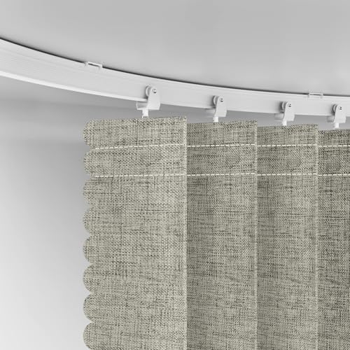 Blackout Accordion Room Divider Curtains with Ceiling Track for Bedroom Patio Sliding Door Q924855