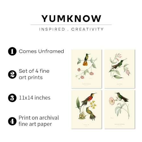 Botanical Bird Wall Art Poster for Bedroom Bathroom E29177