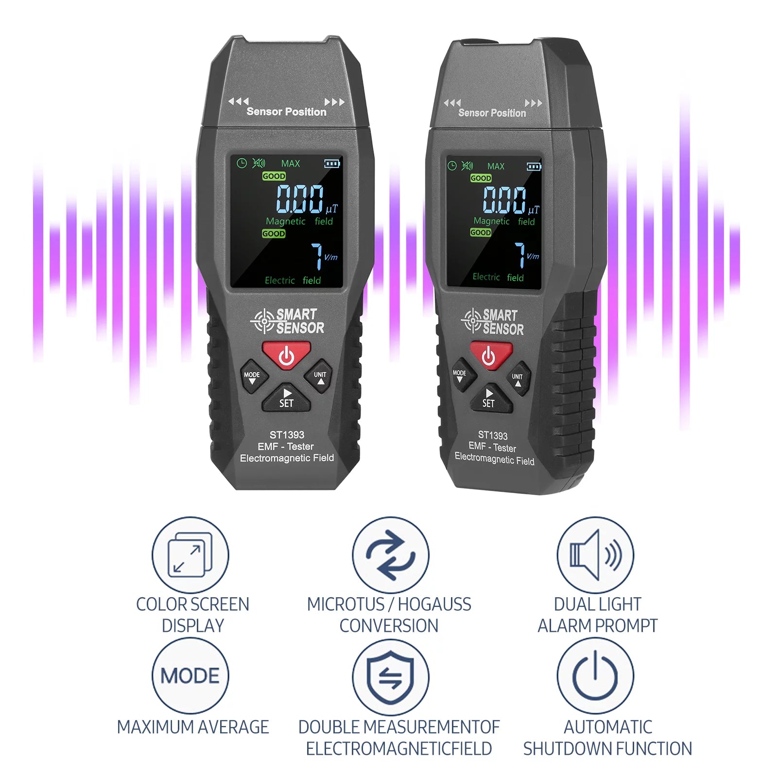 EMF Meter Handheld Digital LCD Radiation Tester X51014
