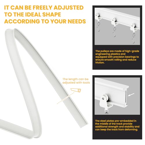 Blackout Accordion Room Divider Curtains with Ceiling Track for Bedroom Patio Sliding Door Q924855