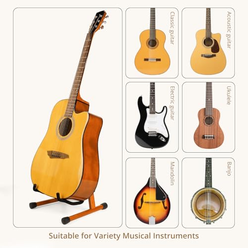 Wood Guitar Stand Foldable for Acoustic Electric Bass V5101