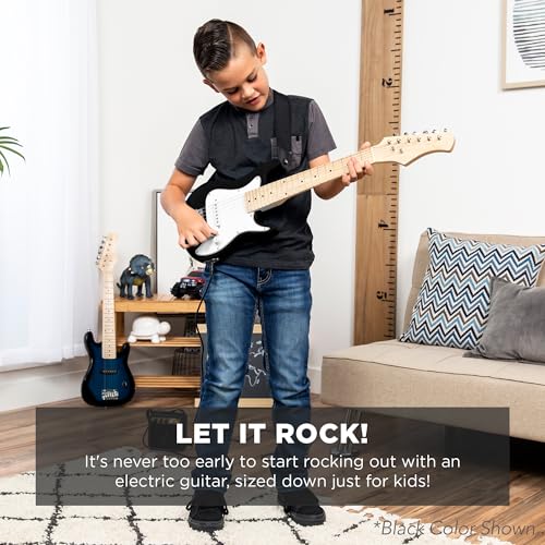 30in Kids Electric Guitar Beginner Starter Kit with Amplifier, Strap, Gig Bag, Picks J4176