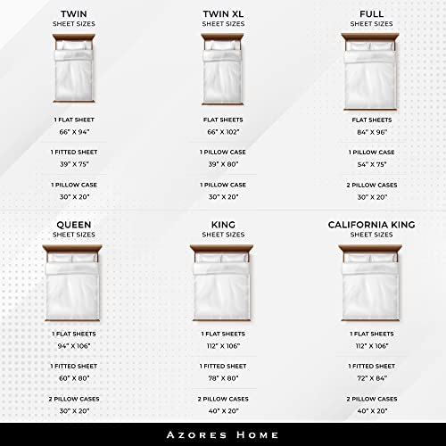 Organic Cotton Deep Pocket Queen Bed Sheet Set, Fits 19" Mattress, Cream B716524