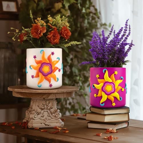 Colorful Planters with Drainage for Indoor Plants H32849