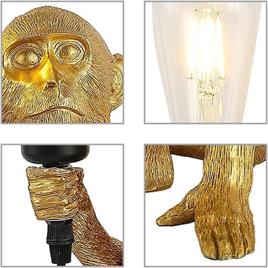 Monkey Lamp, Resin Sitting Monkey Lamp U72457