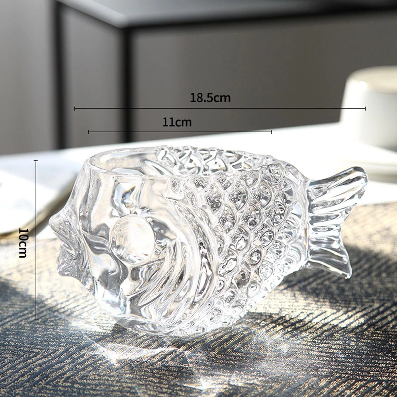 Fish Shaped Cocktail Glass, Clear Drinkware, Medium O754508