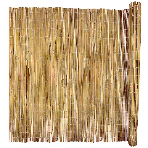 Natural Bamboo Fence Roll 6ft x 8ft, Outdoor Privacy Screen for Garden Q294