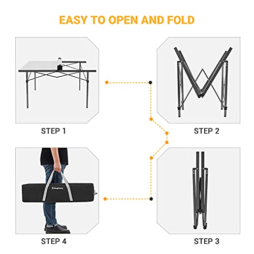 Folding Camping Table Aluminum Roll Up Portable Picnic Table Q486920