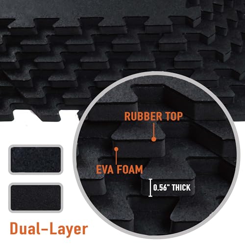 Interlocking Exercise Mat Tiles for Home Gym Flooring O80957