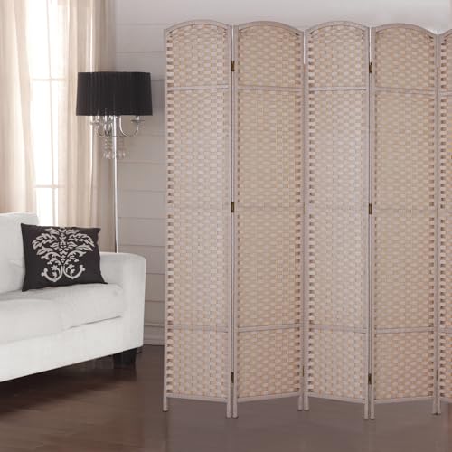 4 Panel Room Divider Screen 5.6 Ft Tall Folding Privacy Partition H959002