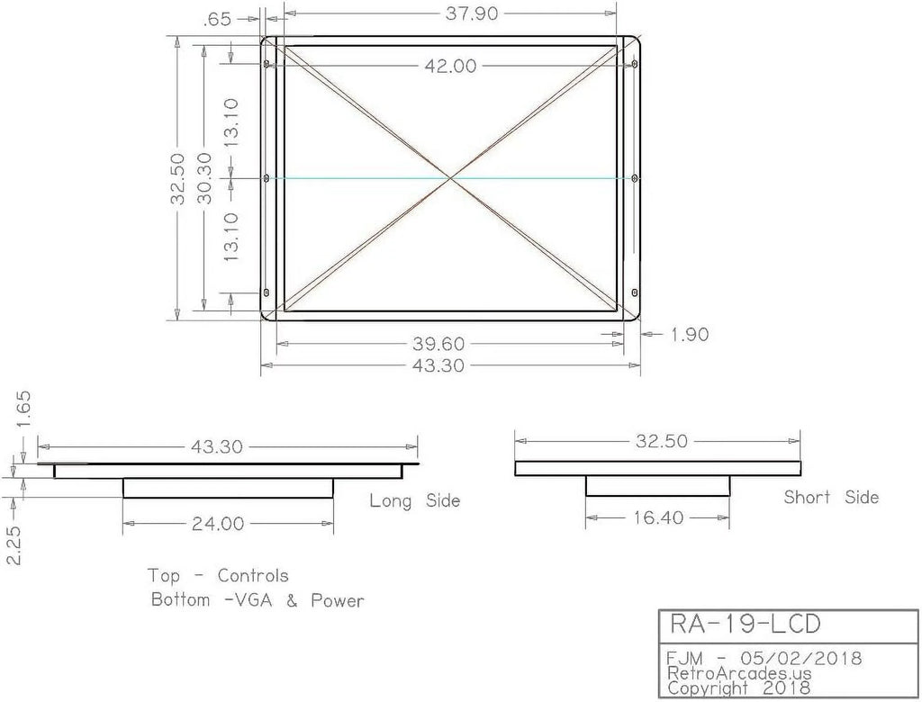 19 Inch Arcade Game LED Monitor for Jamma MAME Cabinets A987322